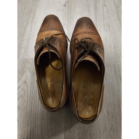 VERO CUOIO Men’s Brown Leather Oxfords Dress Lace Up Shoes Mens 40 ITALY main image 4
